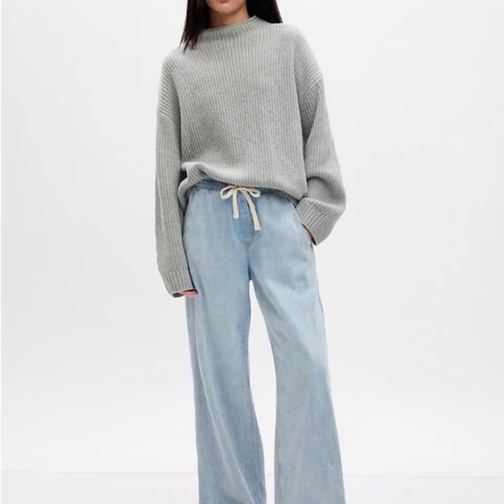 Gap Factory High Rise Wide-Leg Pull-On Jeans